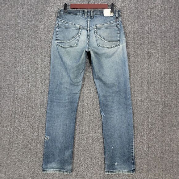 Vintage Empyre Jeans Mens 29x29* Blue Slim Straight Distressed Thrashed 90s Y2K - Picture 9 of 15